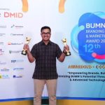 PT. Bukit Asam (PTBA) berhasil meraih tiga penghargaan dari ajang BUMN Branding and Marketing Awards ke 12 pada tahun 2024 yang diselenggarakan di Jakarta, hari Kamis, tanggal 14 November 2024. (foto : Humas PTBA)