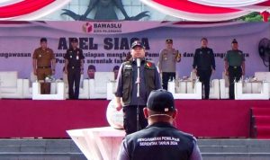 Badan Pengawas Pemilu (Bawaslu) Kota Palembang menggelar apel siaga yang diikuti sebanyak 2.272 Pengawas Tempat Pemungutan Suara (PTPS) di Monumen Perjuangan Rakyat (Monpera), pada hari Senin, tanggal 18 November 2024. (foto : palembang.bawaslu.go.id)