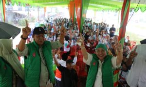 Calon Bupati (Cabup) Kabupaten Musi Banyuasin (Muba), Hj. Lucianty, kembali mengunjungi masyarakat yang berada Kecamatan Lalan