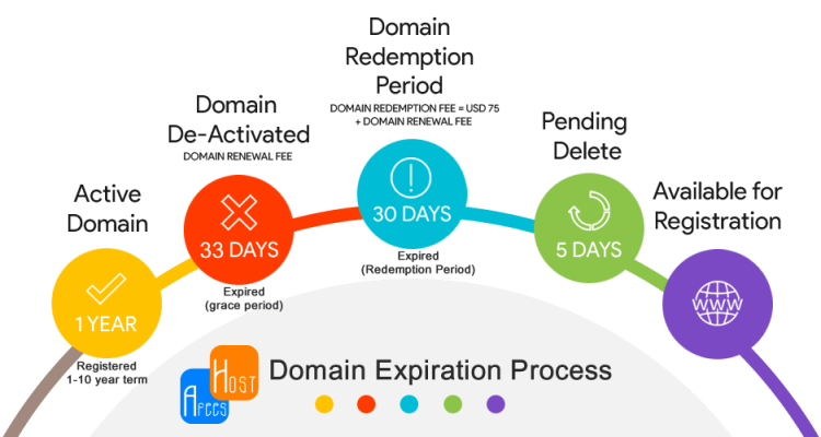 Domain Expiration Process. (foto : afeeshost.com)