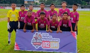 Pemain di Sekolah Sepak Bola Palembang Soccer Skills di Liga Arena U-12 Tahun 2025. (FOTO : dokumentasi tim SSB PSSI)