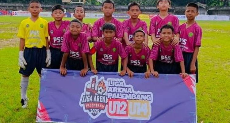 Pemain di Sekolah Sepak Bola Palembang Soccer Skills di Liga Arena U-12 Tahun 2025. (FOTO : dokumentasi tim SSB PSSI)