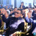 Ketua Dewan Pimpinan Daerah (DPD) Partai Nasional Demokrat (NasDem) Kabupaten Musi Banyuasin (Muba), M. Toha, menghadiri secara langsung Pelantikan 14 DPD Partai NasDem se Sumatera Selatan (Sumsel), di Kantor Dewan Pimpinan Wilayah (DPW) Partai NasDem Sumsel, di Palembang, hari Sabtu, tanggal 22 November 2025. (WARTANEGERIKU.ID/HAIRUDIN)