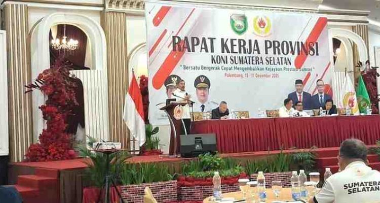 Ketua KONI Kabupaten Muara Enim menyampaikan ucapan selamat atas terpilihnya Lubuklinggau sebagai tuan rumah Porprov 2027.