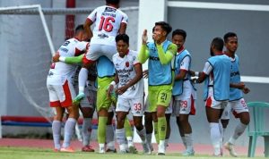 Pemain Bali United FC merayakan keberhasilan menciptakan gol di BRI Super League Musim 2025/2026. (foto : ileague.id)