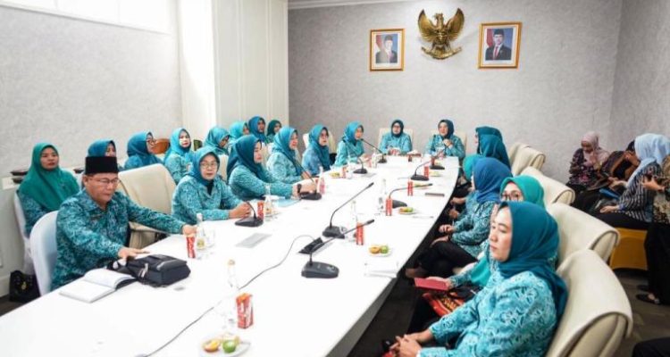 Suasana pertemuan TP PKK Kabupaten Muba dengan TP PKK Kabupaten OKU Selatan. (foto : Diskominfo Muba)