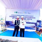 Bupati Kabupaten Muba, M. Toha, bersama Gubernur Sumatra Selatan, Herman Deru, pada saat peletakan batu pertama pembangunan overpass khusus angkutan batubara milik PT Musi Mitra Jaya di Desa Kaliberau, Kecamatan Bayung Lencir, hari Rabu, tanggal 25 Februari 2026. (WARTANEGERIKU/ARGIMAN)