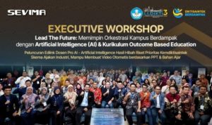 SEVIMA bersama Rhenald Kasali dan ratusan rektor diskusi perkembangan AI untuk perguruan tinggi. (foto : Sevima)