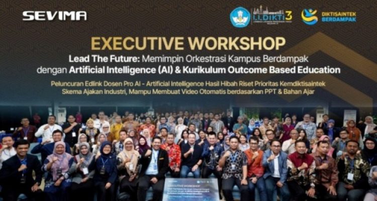 SEVIMA bersama Rhenald Kasali dan ratusan rektor diskusi perkembangan AI untuk perguruan tinggi. (foto : Sevima)