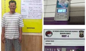 Unit IV Satuan Reserse Narkoba Polrestabes Palembang mengamankan tersangka M (48) di sebuah rumah di Jalan Pasundan, Lorong Slamet, Kelurahan Kalidoni, Jumat (13/3/2026) sekitar pukul 15.00 WIB.