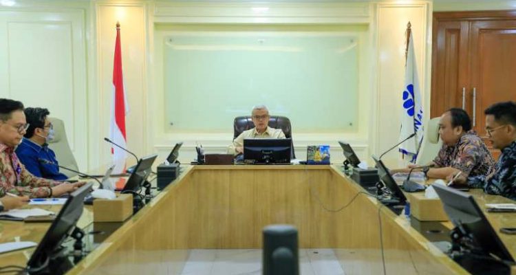 Sekretaris Jenderal Kemnaker, Cris Kuntadi, menerima audiensi jajaran Pertamina Corporate University. (WARTANEGERIKU.ID/HAIRUDIN)