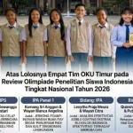 Empat tim peneliti muda dari SMP Negeri 2 Semendawai Timur, berhasil lolos tahap review penelitian dalam ajang Olimpiade Penelitian Siswa Indonesia 2026. (WARTANEGERIKU.ID/HAIRUDIN)