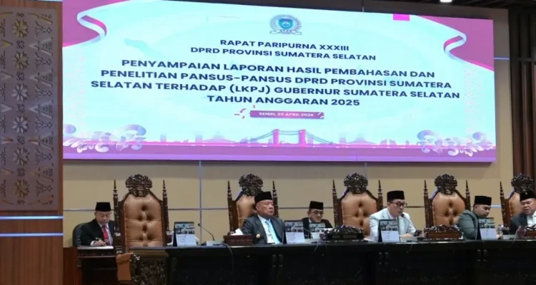 Rapat Paripurna DPRD Sumsel bahas LKPJ Gubernur 2025