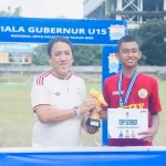 PS Palembang U-15 sukses menorehkan sejarah baru dengan keluar sebagai juara Piala Gubernur Sumatra Selatan (Sumsel) tahun 2026 Regional Palembang. (WARTANEGERIKU.ID/ARGIMAN)