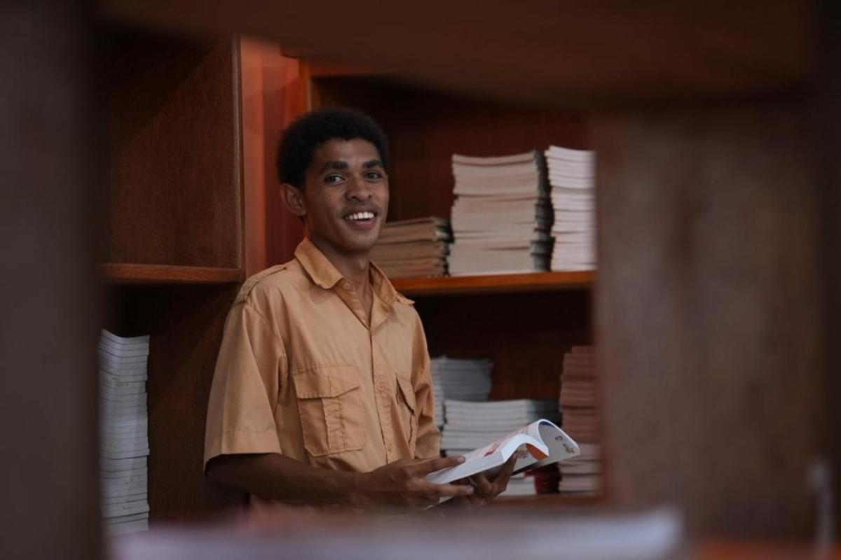 Alberto Wilson, murid kelas XII SMKN 5 Manokwari. (foto : kemendikdasmen.go.id)