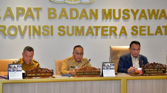 Rapat Banmus DPRD Sumsel membahas agenda masa persidangan dan prioritas pembahasan Raperda.