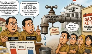 Pemerintah Kabupaten (Pemkab) Musi Banyuasin (Muba) belum dapat merealisasikan pembayaran Gaji ke-13 bagi Aparatur Sipil Negara (ASN). Penundaan ini terjadi akibat tekanan fiskal daerah yang dipicu oleh belum tersalurkannya Dana Bagi Hasil (DBH) dari Pemerintah Pusat.. (WARTANEGERIKU.ID/FRAN) Pemerintah Kabupaten (Pemkab) Musi Banyuasin (Muba) belum dapat merealisasikan pembayaran Gaji ke-13 bagi Aparatur Sipil Negara (ASN). Penundaan ini terjadi akibat tekanan fiskal daerah yang dipicu oleh belum tersalurkannya Dana Bagi Hasil (DBH) dari Pemerintah Pusat.. (WARTANEGERIKU.ID/FRAN)