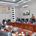 Andie Dinialdie saat menerima kunjungan audiensi dari pengurus Balai Registrasi Gunung Merapi Dempo (Brigade), di Ruang Kerja Ketua DPRD Sumsel. (WARTANEGERIKU.ID/FRAN)