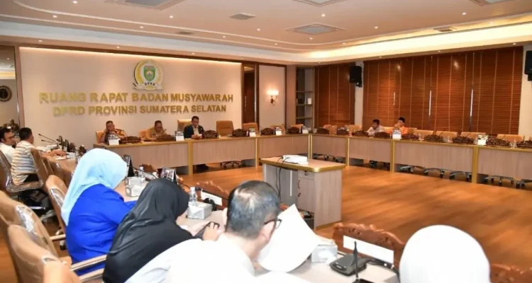 Badan Musyawarah (Banmus) Dewan Perwakilan Rakyat Daerah (DPRD) Provinsi Sumatra Selatan (Sumsel) menggelar rapat penting guna membahas dan menetapkan jadwal kegiatan pimpinan serta anggota dewan, untuk masa persidangan mendatang. (WARTANEGERIKU.ID/FRAN)