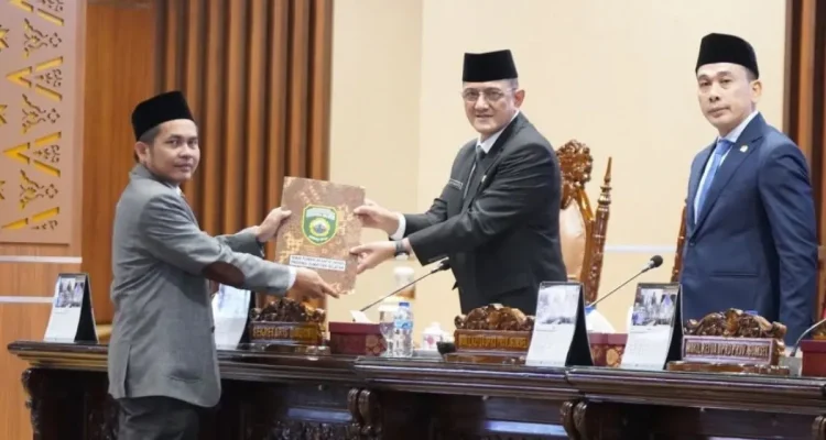 Juru bicara Fraksi Golkar, M. Hasan Haikal, penyampaian pemandangan umum fraksi-fraksi terhadap Rancangan Peraturan Daerah (Raperda) tentang Pertanggungjawaban Pelaksanaan APBD Provinsi Sumsel Tahun Anggaran 2025. (WARTANEGERIKU.ID/FRAN)