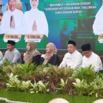 Pemerintah Kabupaten Musi Banyuasin (Pemkab Muba) menggelar Peringatan Tahun Baru Islam 1 Muharram 1448 Hijriah yang dipusatkan di Pendopoan Griya Bumi Serasan Sekate, pada hari Rabu, tanggal 17 Juni 2026. (WARTANEGERIKU.ID/FRAN)