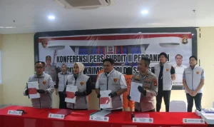 Direktorat Reserse Kriminal Khusus (Ditreskrimsus) Polda Sumatra Selatan (Sumsel) membongkar skandal korupsi besar di sektor perbankan. (WARTANEGERIKU.ID/AIRU)