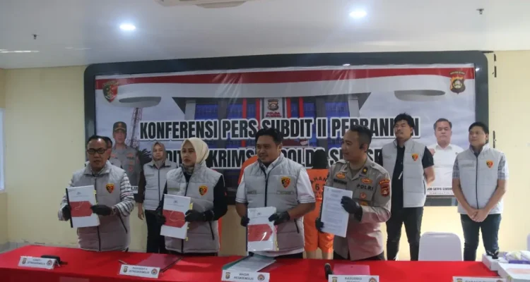 Direktorat Reserse Kriminal Khusus (Ditreskrimsus) Polda Sumatra Selatan (Sumsel) membongkar skandal korupsi besar di sektor perbankan. (WARTANEGERIKU.ID/AIRU)