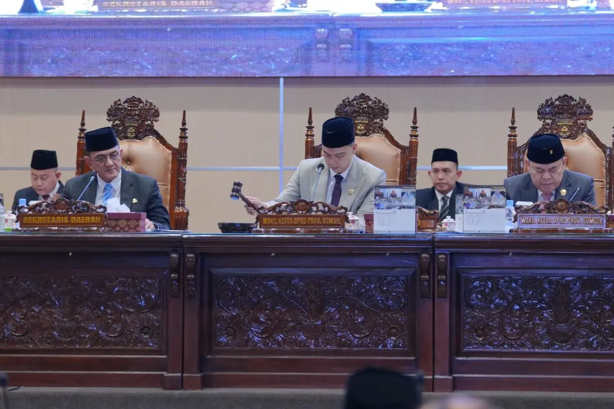 Dewan Perwakilan Rakyat Daerah (DPRD) Provinsi Sumatra Selatan (Sumsel) menggelar Rapat Paripurna XXXVII di Ruang Rapat Paripurna DPRD Sumsel, Palembang, Senin, tanggal 29 Juni 2026. (WARTANEGERIKU.ID/FRAN)