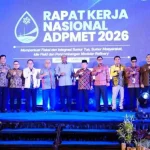 Bupati Kabupaten Musi Banyuasin (Muba), Toha Tohet, menghadiri Rapat Kerja Nasional (Rakernas) I Tahun 2026 ADPMET. (WARTANEGERIKU.ID/FRAN)