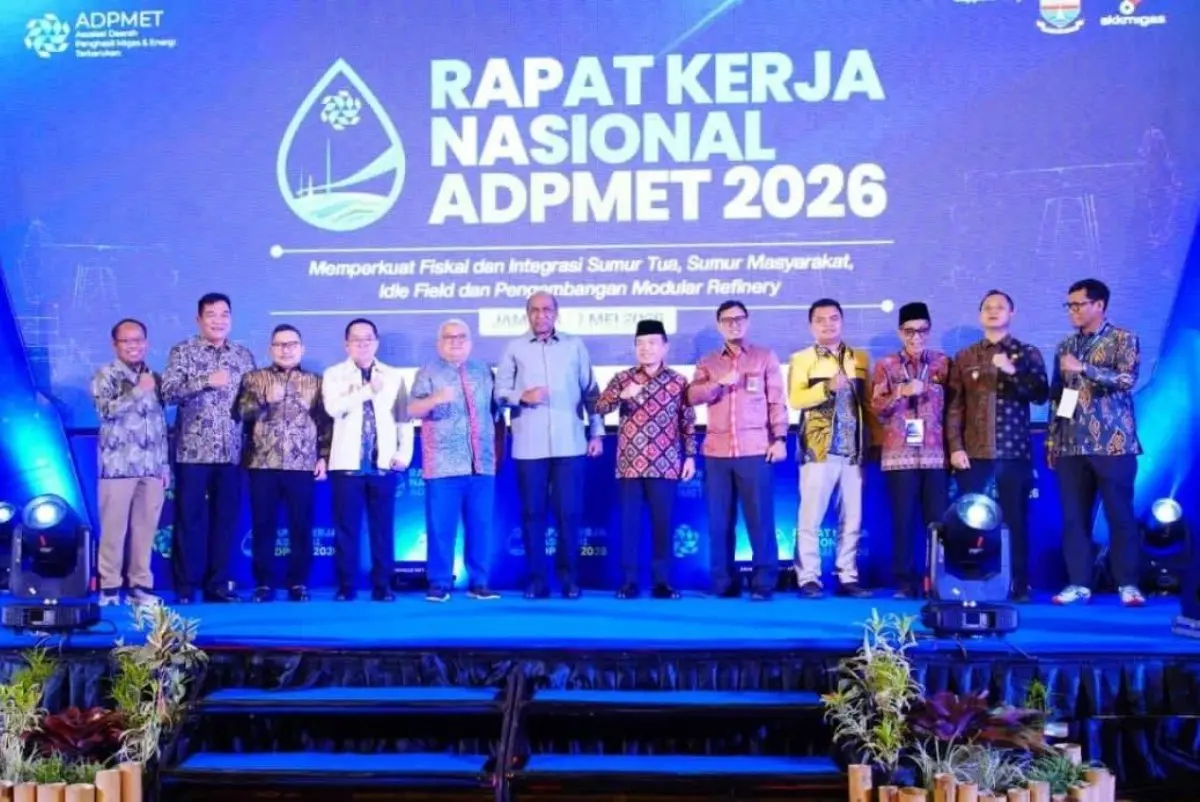 Bupati Kabupaten Musi Banyuasin (Muba), Toha Tohet, menghadiri Rapat Kerja Nasional (Rakernas) I Tahun 2026 ADPMET. (WARTANEGERIKU.ID/FRAN)