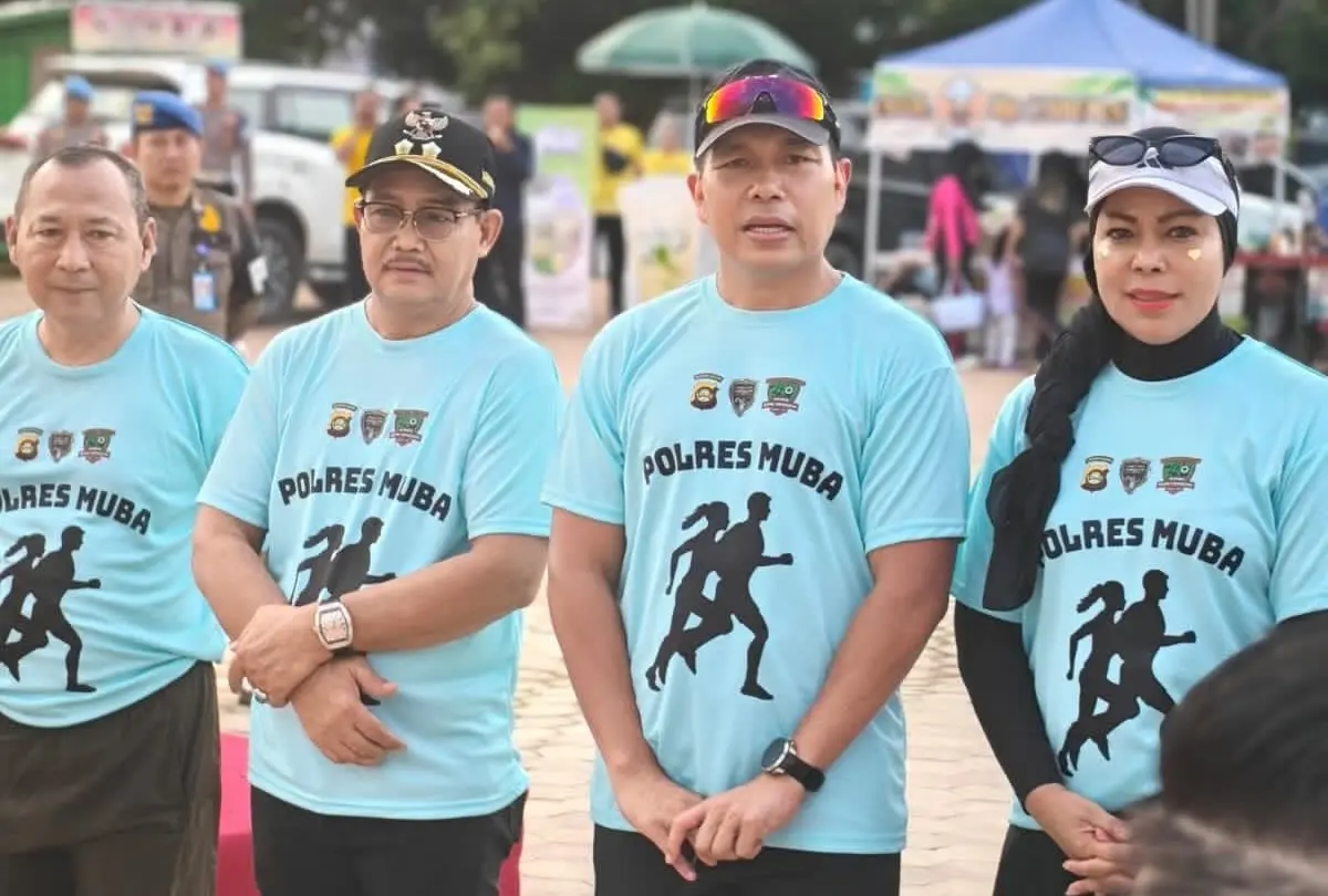Wakil Bupati Kabupaten Muba, Abdur Rohman Husen, bersama Wakil Kepala Kepolisian Daerah (Wakapolda) Sumatera Selatan (Sumsel), Brigjen Pol. Rony Samtana, dan Kapolres Muba, AKBP Ruri Prastowo. (WARTANEGERIKU.ID/FRAN)
