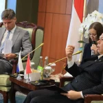 Sultan Baktiar Najamudin saat menerima kunjungan delegasi Roscosmos Federasi Rusia yang dipimpin oleh Director General Roscosmos, Dmitry Bakanov. (WARTANEGERIKU.ID/AIRU)