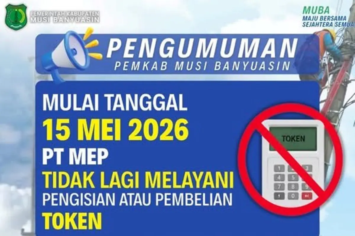 Terhitung mulai 15 Mei 2026, PT MEP tidak lagi melayani pengisian maupun pembelian token listrik bagi seluruh pelanggannya. (WARTANEGERIKU.ID/FRAN)