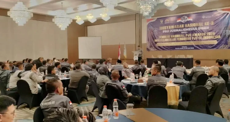 Musyawarah Nasional (Munas) III Pro Jurnalisme Siber (PJS) di Jakarta, pada hari Selasa, tanggal 21 Juli 2026. (WARTANEGERIKU.ID/AIRU)