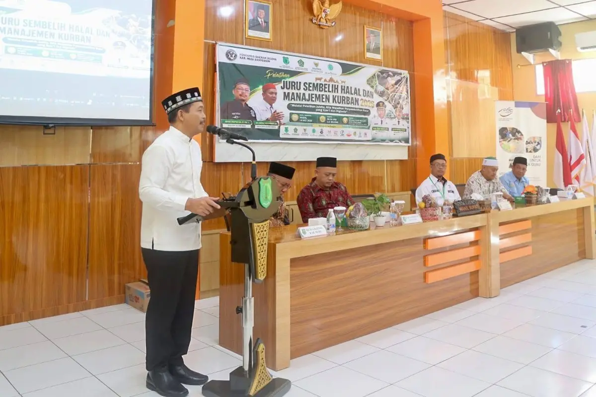 Pemerintah Kabupaten (Pemkab) Musi Banyuasin (Muba) mendukung penuh inisiatif Pengurus Daerah Juru Sembelih Halal (JULEHA) dalam meningkatkan kualitas penyembelihan hewan kurban. (WARTANEGERIKU.ID/FRAN)