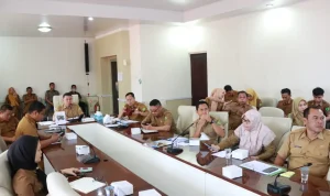 Rapat Tindak Lanjut Rencana Peresmian Pabrik Kelapa Sawit KUD Sejahtera dan Seminar Nasional yang digelar secara virtual dari Ruang Rapat Randik, Sekayu, Muba, pada Selasa, 28 Juli 2026. (WARTANEGERIKU.ID/AIRU)