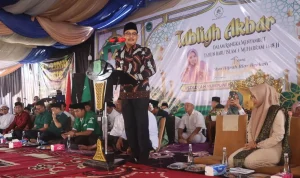 Wakil Bupati Kabupaten Musi Banyuasin (Muba), Abdur Rohman Husen, menghadiri Tabligh Akbar dalam rangka menyambut Tahun Baru Islam 1 Muharram 1448 Hijriah, pada hari Jum'at, tanggal 5 Juni 2026. Wakil Bupati Kabupaten Musi Banyuasin (Muba), Abdur Rohman Husen, menghadiri Tabligh Akbar dalam rangka menyambut Tahun Baru Islam 1 Muharram 1448 Hijriah, pada hari Jum'at, tanggal 5 Juni 2026.