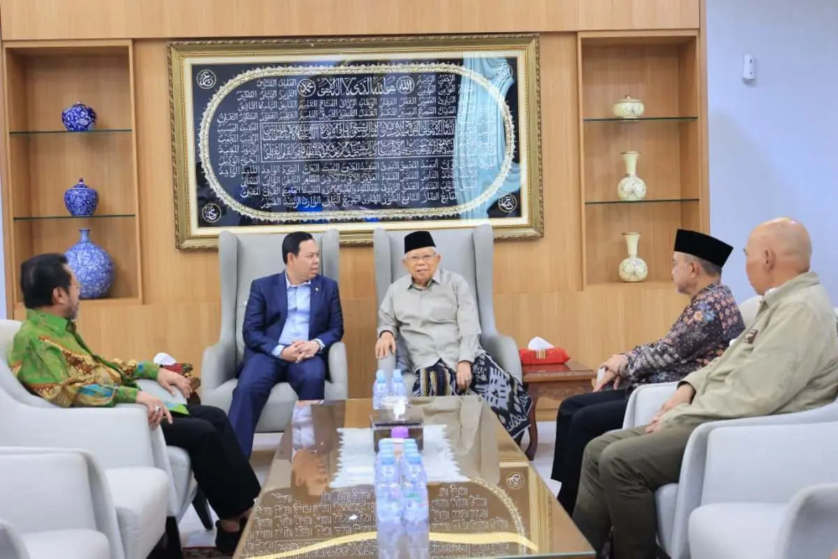 Ketua Dewan Perwakilan Daerah (DPD) Republik Indonesia (RI), Sultan Baktiar Najamudin, melakukan pertemuan dengan Wakil Presiden RI ke-13, Ma'ruf Amin, di Depok, Jawa Barat, pada hari Senin, tanggal 10 Agustus 2026. (WARTANEGERIKU.ID/AIRU)