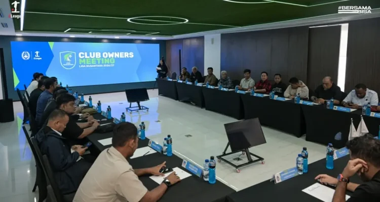 club owner meeting yang mempertemukan pihak pengelola liga dengan 24 klub calon peserta Liga Nusantara musim 2026/2027. (WARTANEGERIKU.ID/TRI)