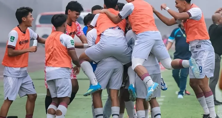 Pemain PSPS Pekanbaru melakukan perayaan usai menciptakan gol ke gawang Sumsel United, Sabtu, 26 September 2026. (FOTO: WARTANEGERIKU.ID/INSTAGRAM PSPS PEKANBARU)