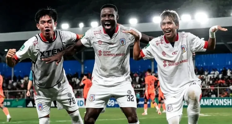 Pemain Sumsel United melakukan selebrasi usai menciptakan gol ke gawang Persiraja Banda Aceh di Stadion H. Dimurthala, Jum'at, 2 Oktober 2026. (FOTO: INSTAGRAM SUMSEL UNITED)