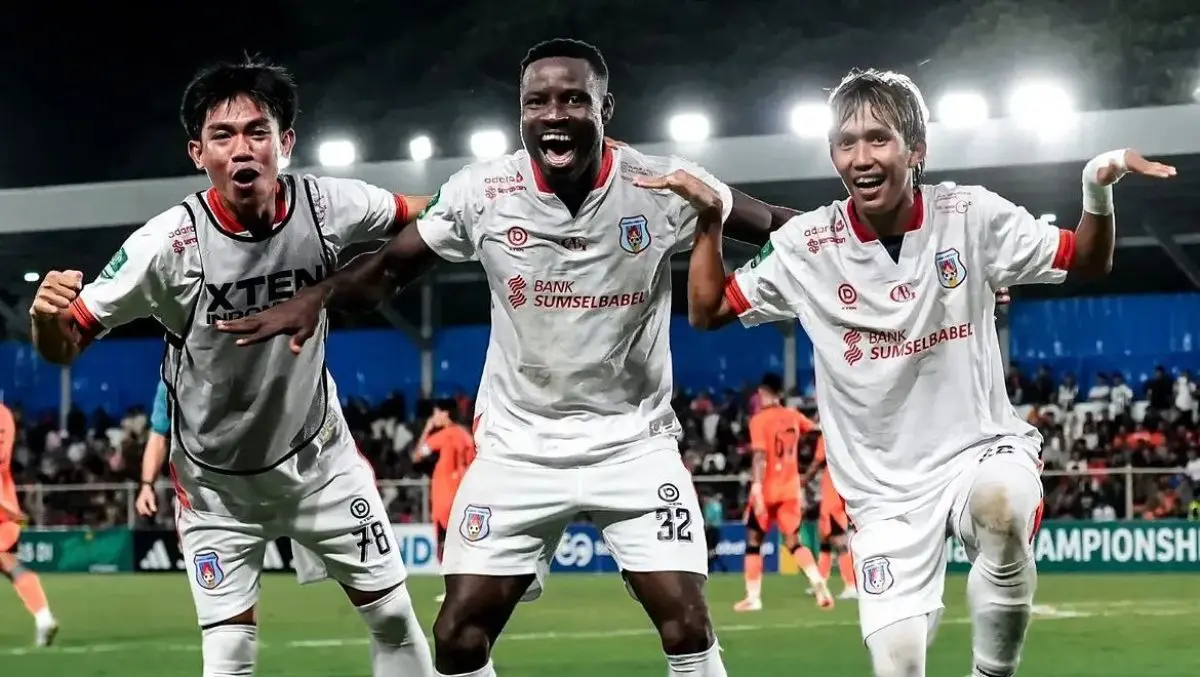 Pemain Sumsel United melakukan selebrasi usai menciptakan gol ke gawang Persiraja Banda Aceh di Stadion H. Dimurthala, Jum'at, 2 Oktober 2026. (FOTO: INSTAGRAM SUMSEL UNITED)